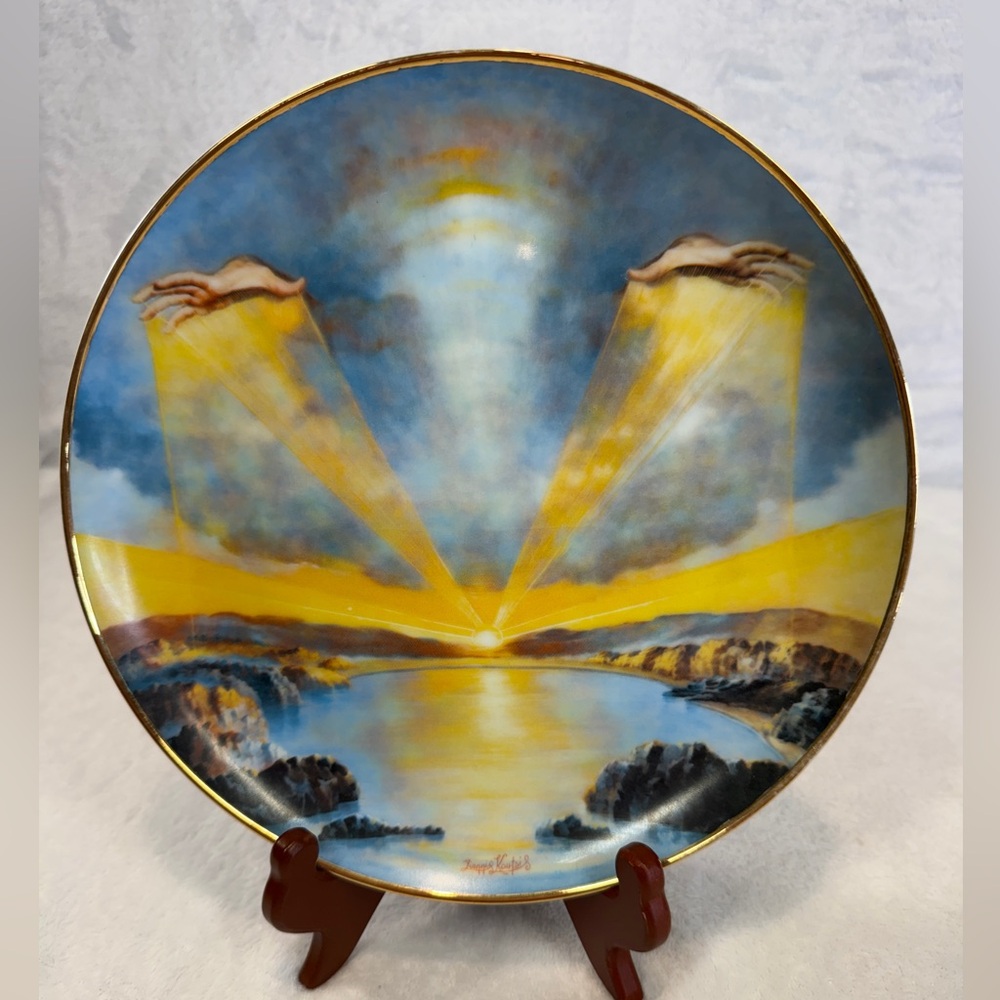 ROYAL CORNWALL China "In The Beginning" Plate by Yannis Koutsis № 1 The Creation